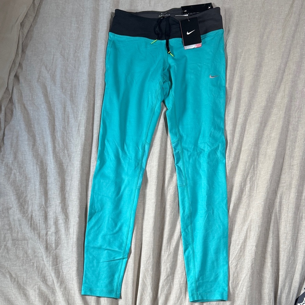Nike Kids Aqua and Black Leggings